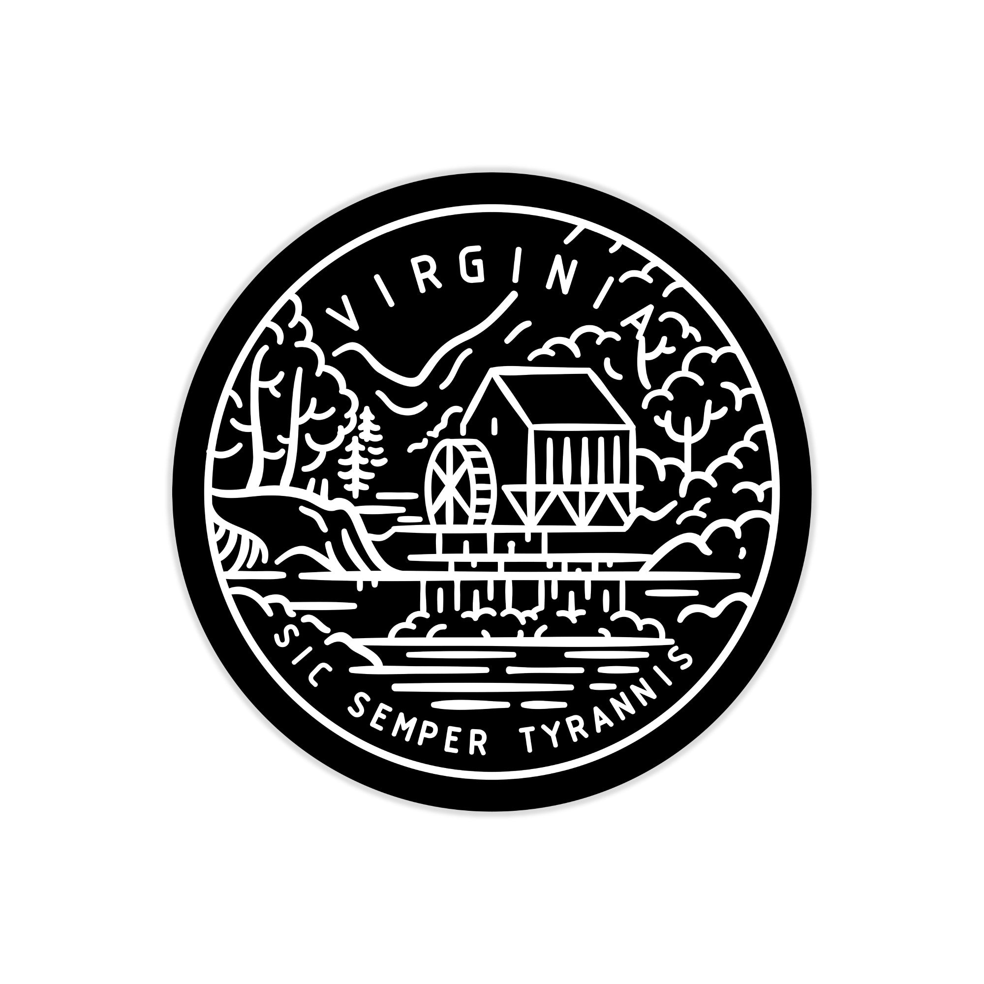 Virginia State Motto Sticker The Northwest Store virginia-state-motto-sticker-the-northwest-store