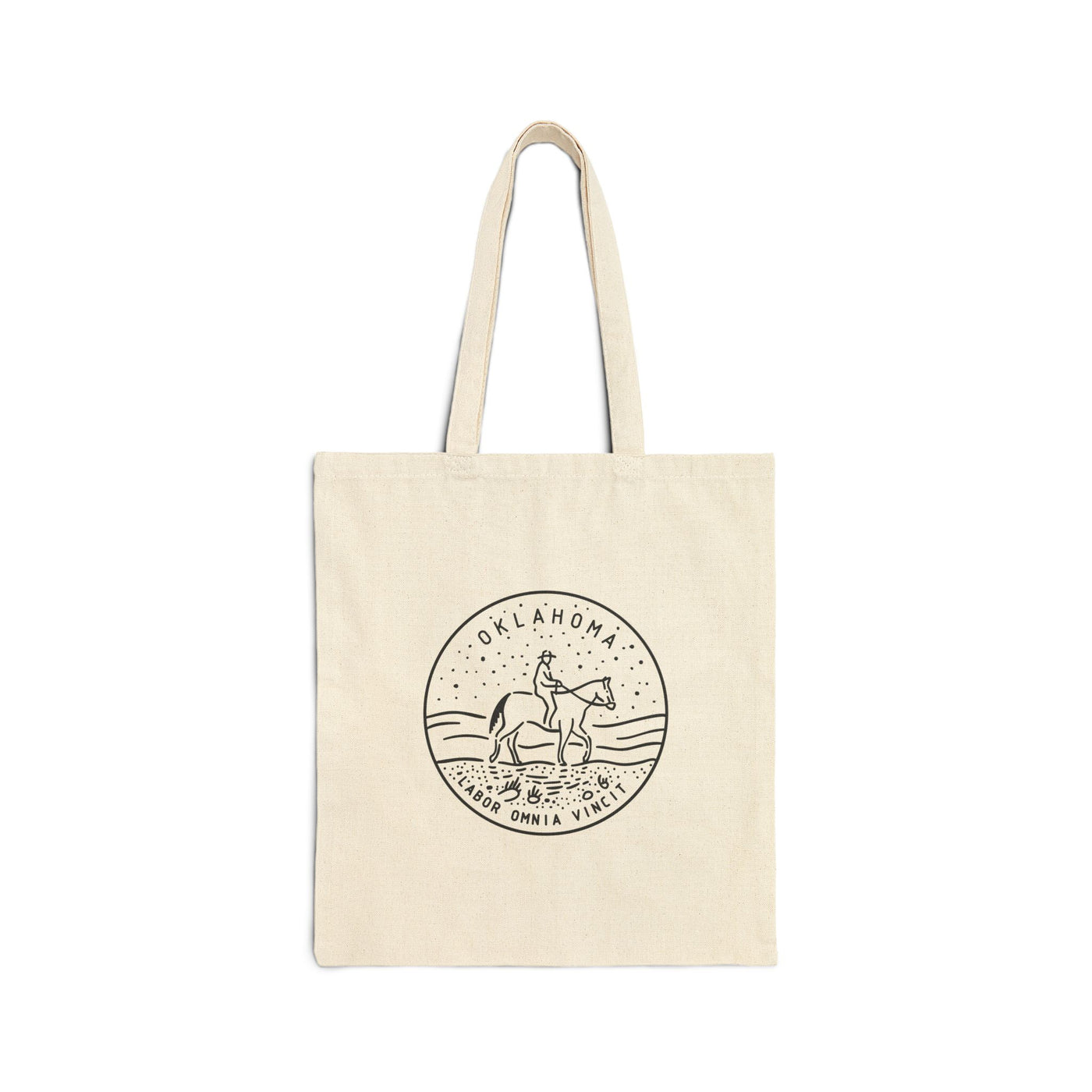 Oklahoma State Motto Tote Bag Natural / 15" x 16" - The Northwest Store