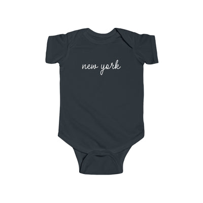 New York Script Baby Bodysuit Black / NB (0-3M) - The Northwest Store