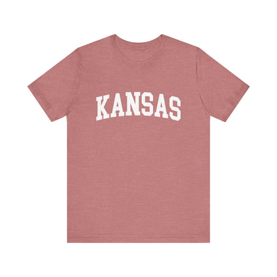 Kansas Varsity Unisex T-Shirt Heather Mauve / XS - The Northwest Store