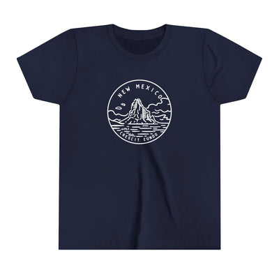 New Mexico State Motto Kids T-Shirt Navy / S - The Northwest Store