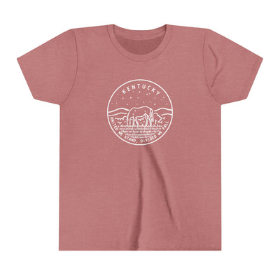 Kentucky State Motto Kids T-Shirt Heather Mauve / S - The Northwest Store