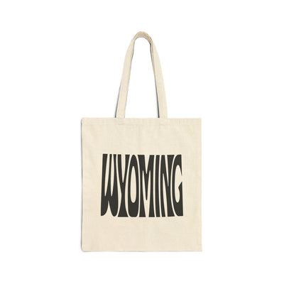 Wyoming State Shape Tote Bag Natural / 15" x 16" - The Northwest Store