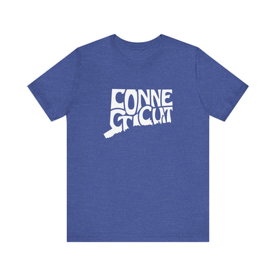 Connecticut State Shape Unisex T-Shirt Heather True Royal / XS - The Northwest Store