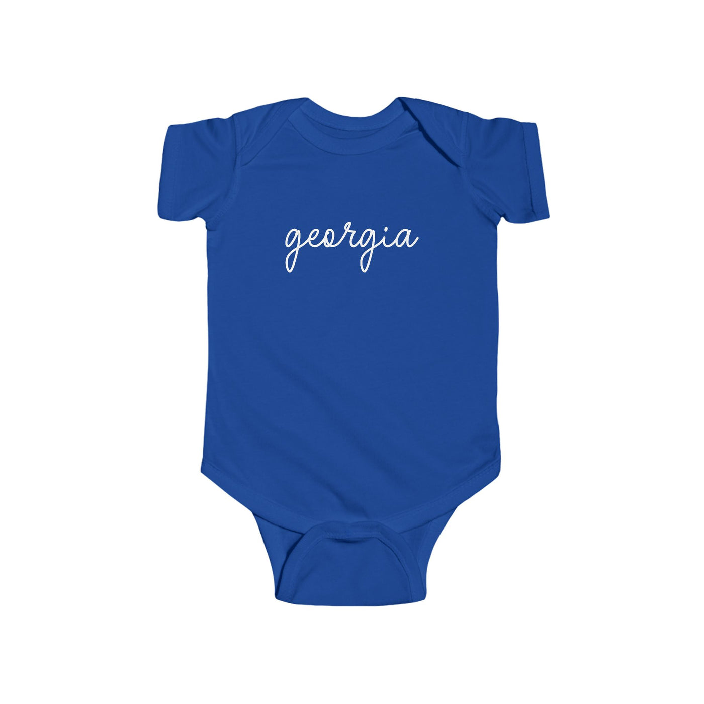 Georgia Script Baby Bodysuit Royal / NB (0-3M) - The Northwest Store