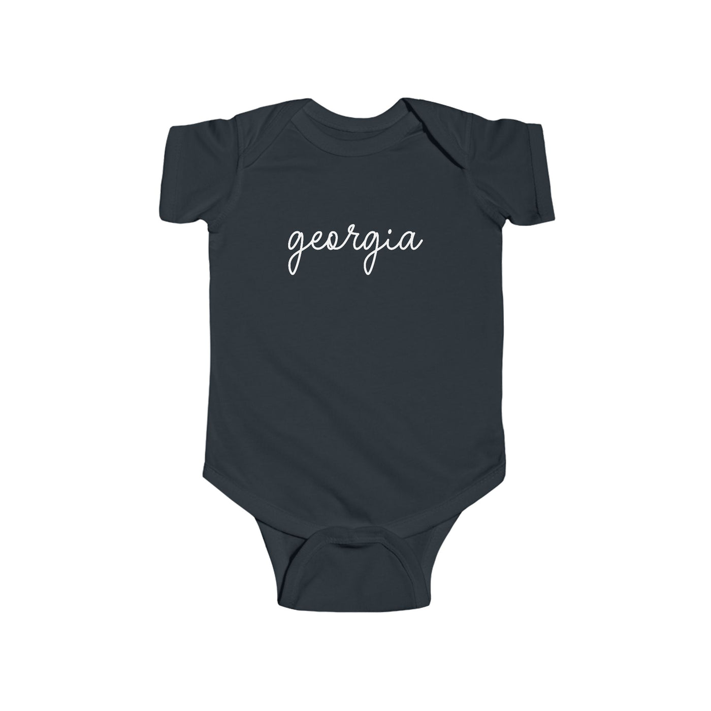 Georgia Script Baby Bodysuit Black / NB (0-3M) - The Northwest Store