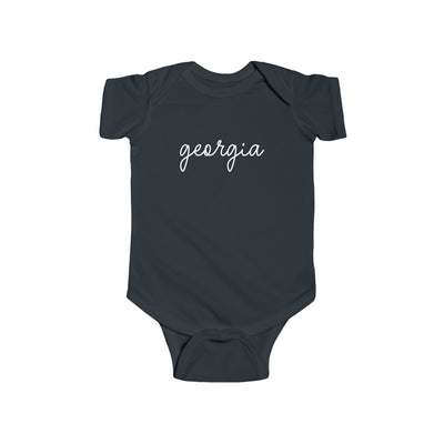 Georgia Script Baby Bodysuit Black / NB (0-3M) - The Northwest Store