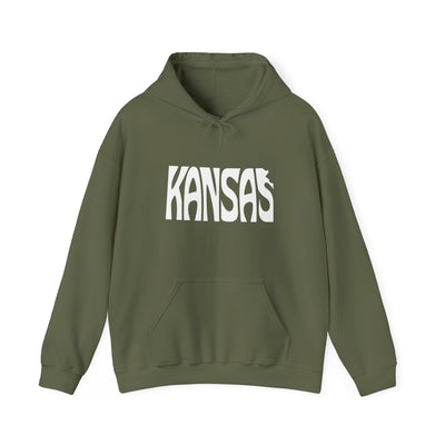 Kansas State Shape Hooded Sweatshirt Military Green / S - The Northwest Store