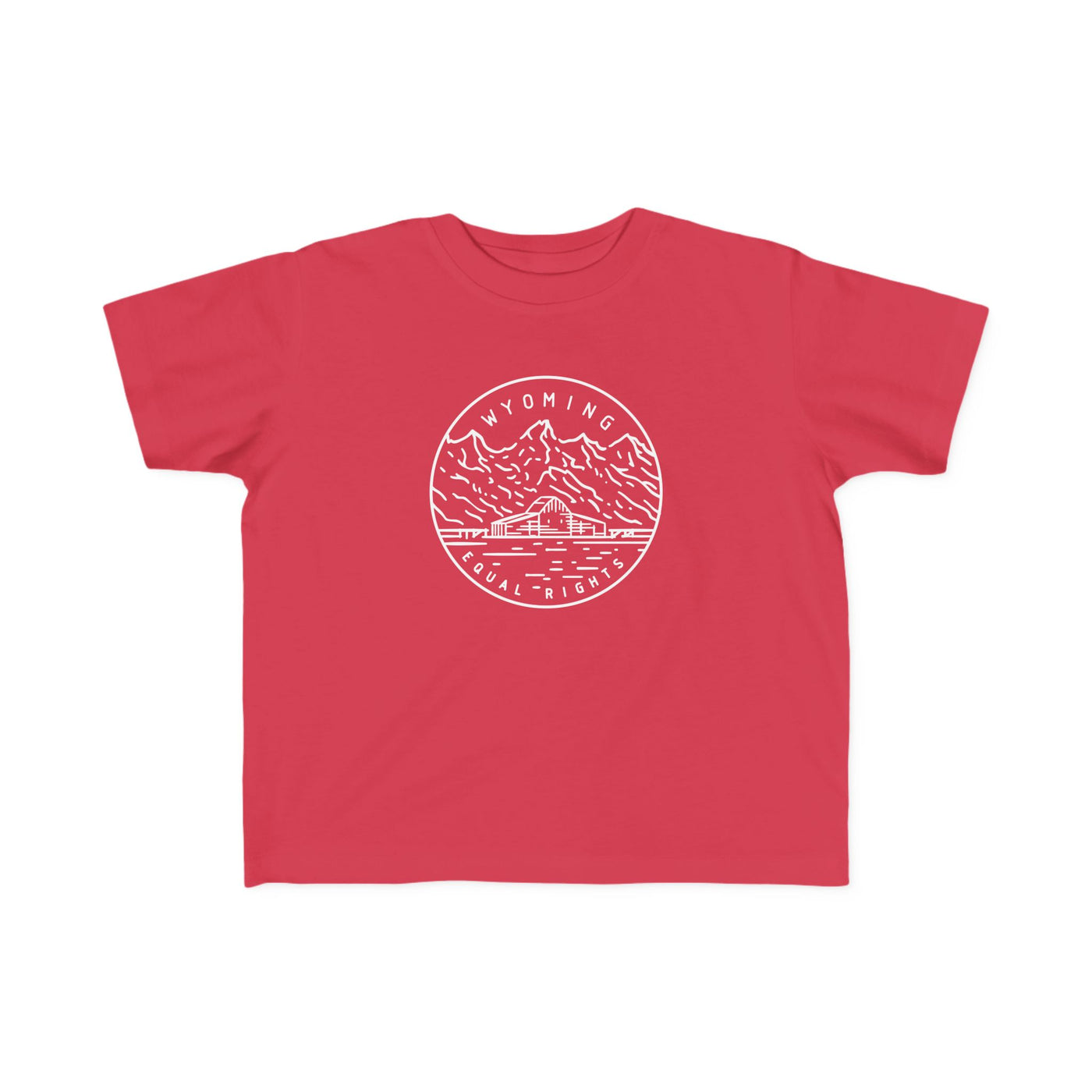 Wyoming State Motto Toddler Tee Red / 2T - The Northwest Store