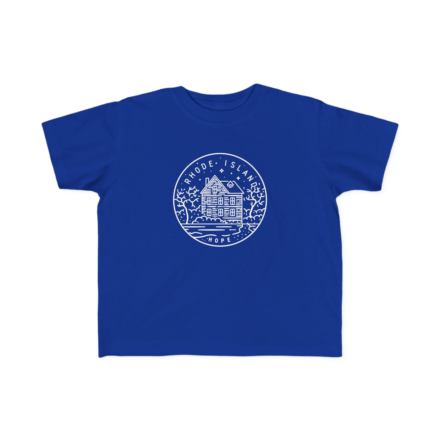 Rhode Island State Motto Toddler Tee Royal / 2T - The Northwest Store