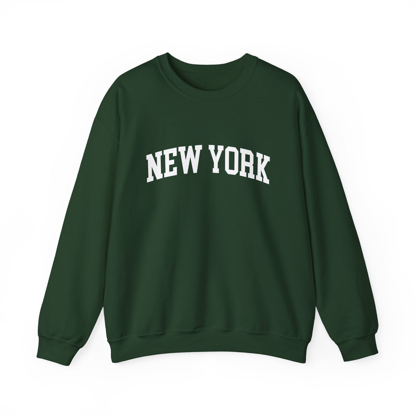 New York Varsity Crewneck Sweatshirt S / Forest Green - The Northwest Store