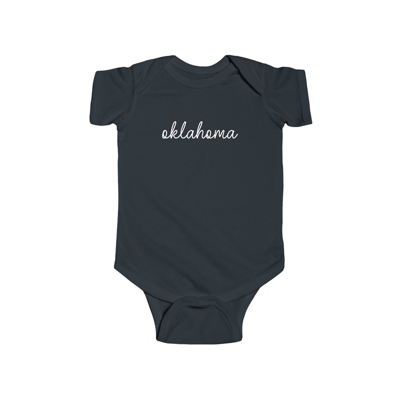 Oklahoma Script Baby Bodysuit Black / NB (0-3M) - The Northwest Store