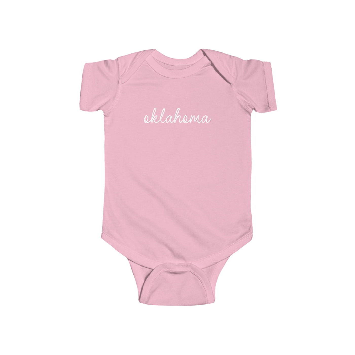 Oklahoma Script Baby Bodysuit Pink / NB (0-3M) - The Northwest Store