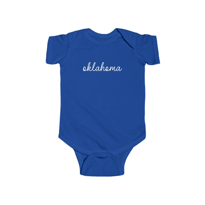 Oklahoma Script Baby Bodysuit Royal / NB (0-3M) - The Northwest Store