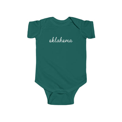 Oklahoma Script Baby Bodysuit Forest / NB (0-3M) - The Northwest Store