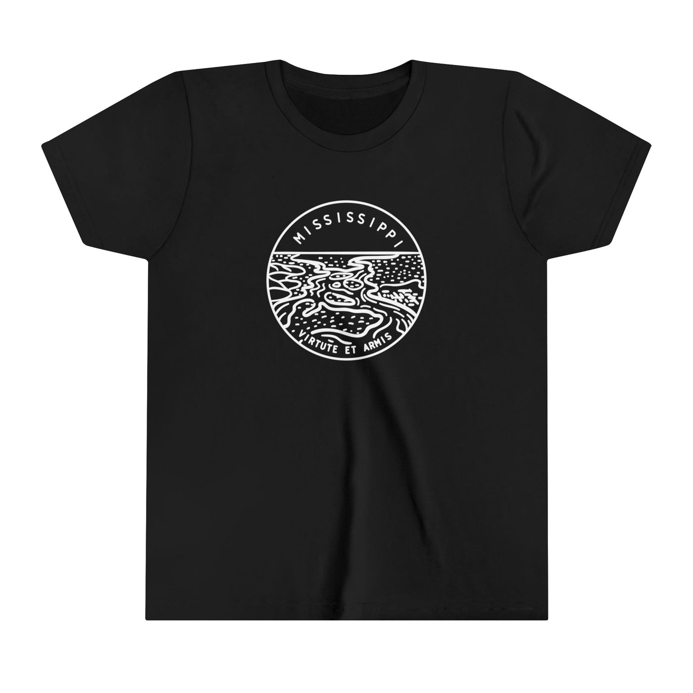 Mississippi State Motto Kids T-Shirt Black / S - The Northwest Store