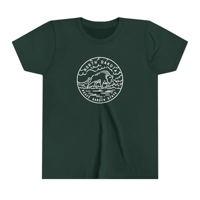 North Dakota State Motto Kids T-Shirt Forest / S - The Northwest Store