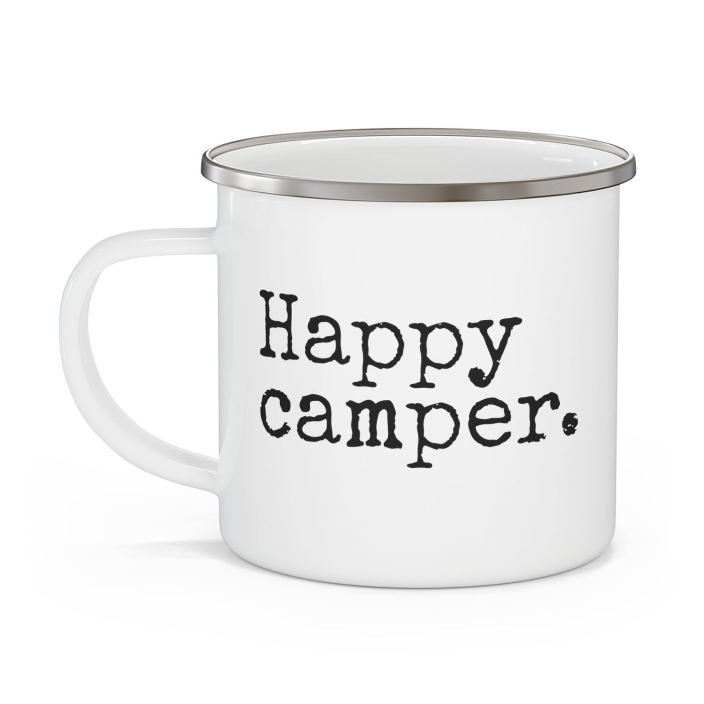 Happy Camper Enamel Camping Mug