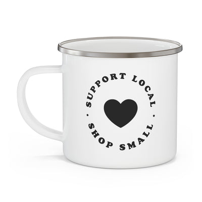 Support Local Shop Small Enamel Camping Mug