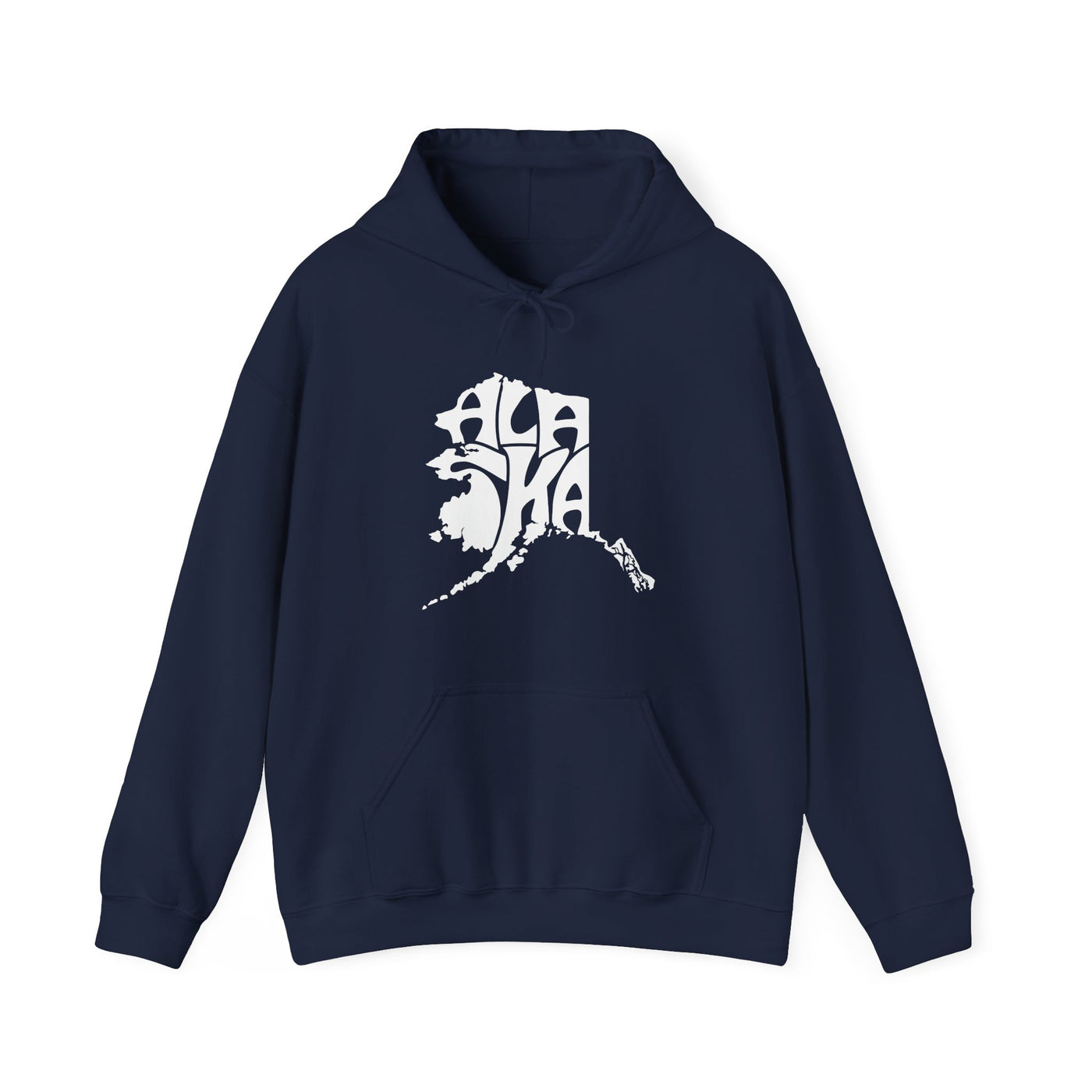 Alaska State Shape Hooded Sweatshirt Navy / S - The Northwest Store