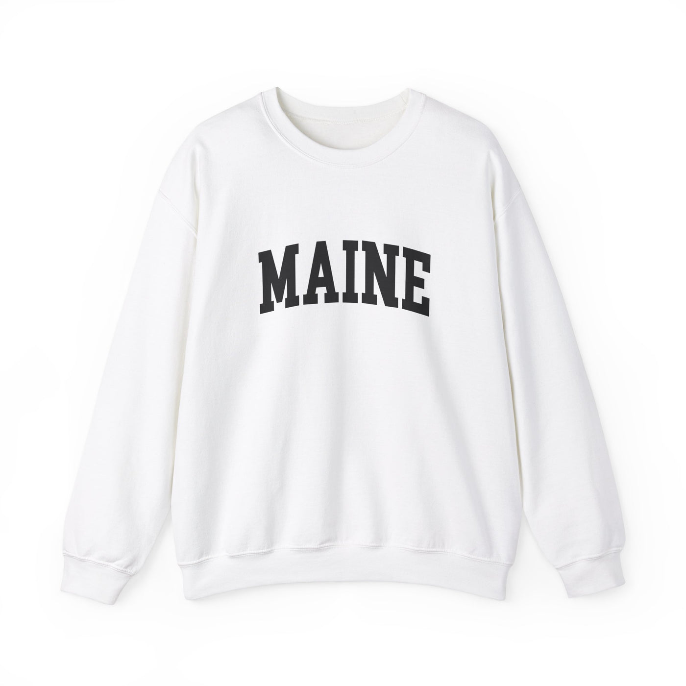 Maine Varsity Crewneck Sweatshirt S / White - The Northwest Store