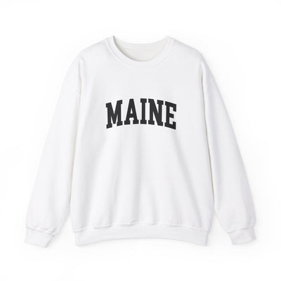 Maine Varsity Crewneck Sweatshirt S / White - The Northwest Store