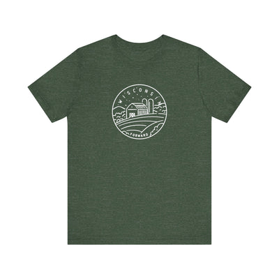 Wisconsin State Motto Unisex T-Shirt XS / Heather Forest - The Northwest Store