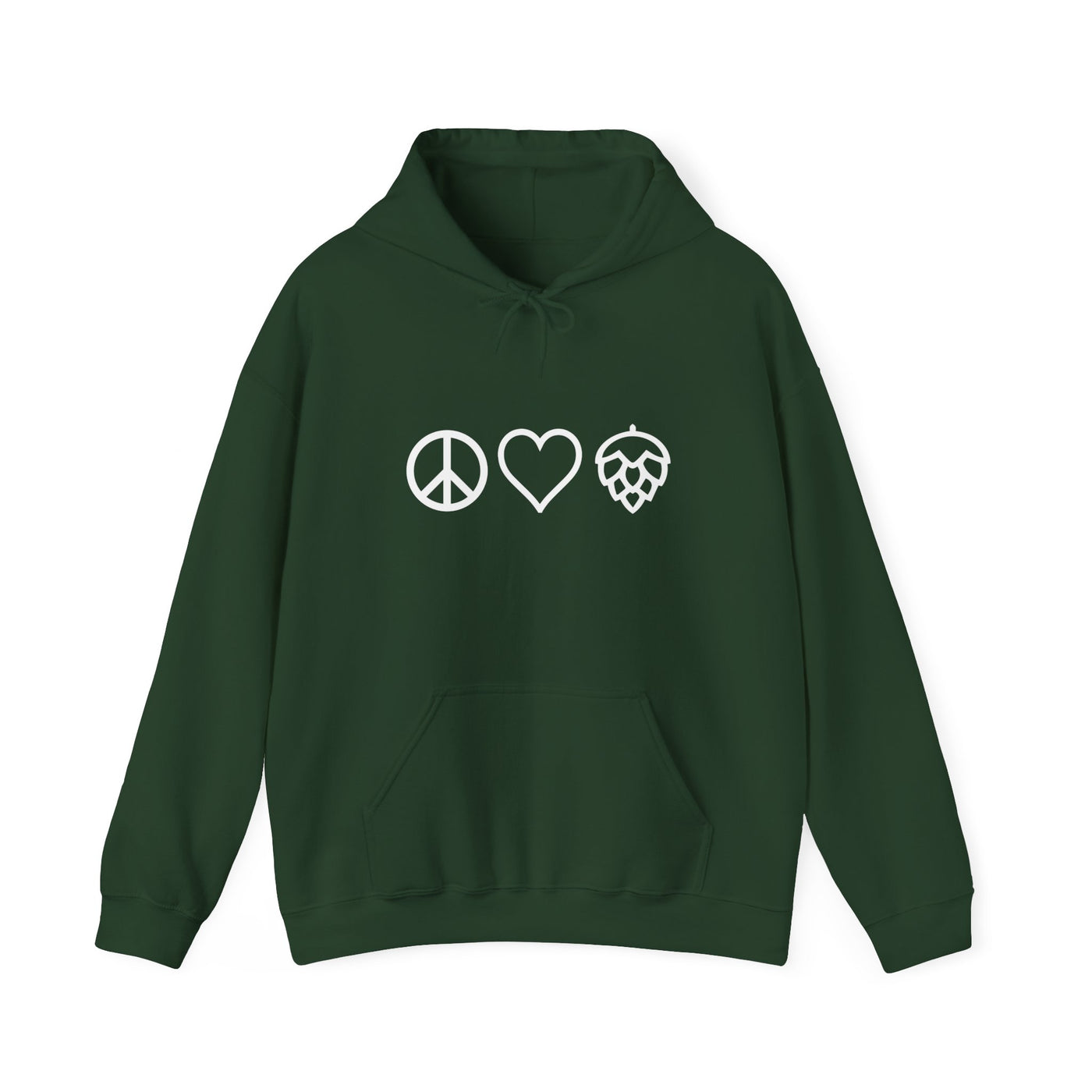 Peace Love And Hops Hooded Sweatshirt