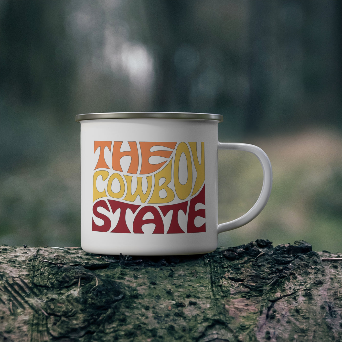 Wyoming Nickname Enamel Camping Mug