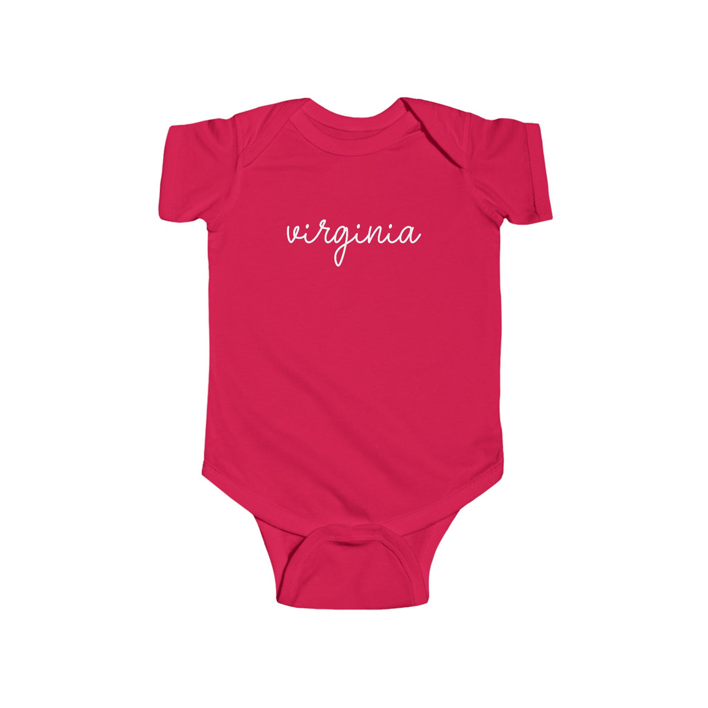 Virginia Script Baby Bodysuit Red / NB (0-3M) - The Northwest Store