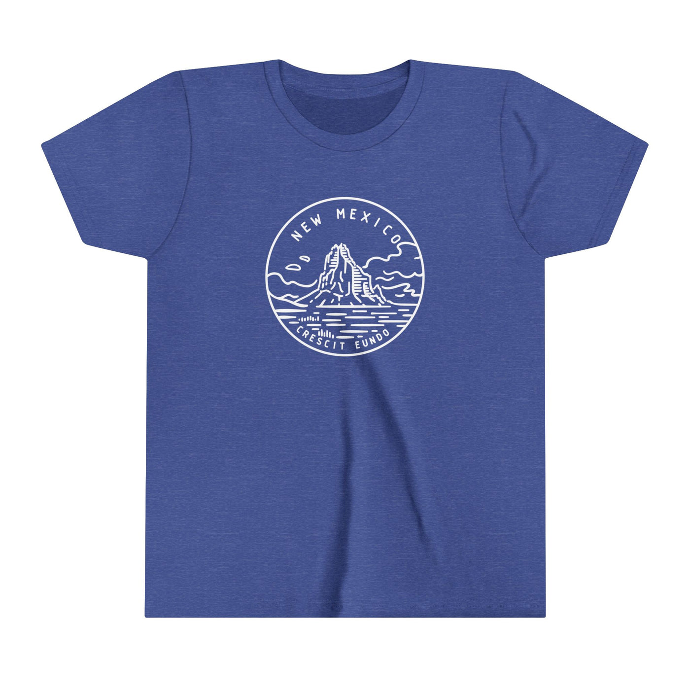 New Mexico State Motto Kids T-Shirt Heather True Royal / S - The Northwest Store