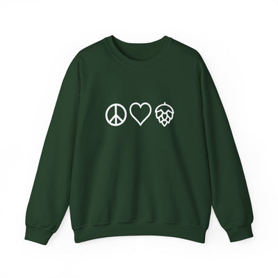 Peace Love And Hops Crewneck Sweatshirt