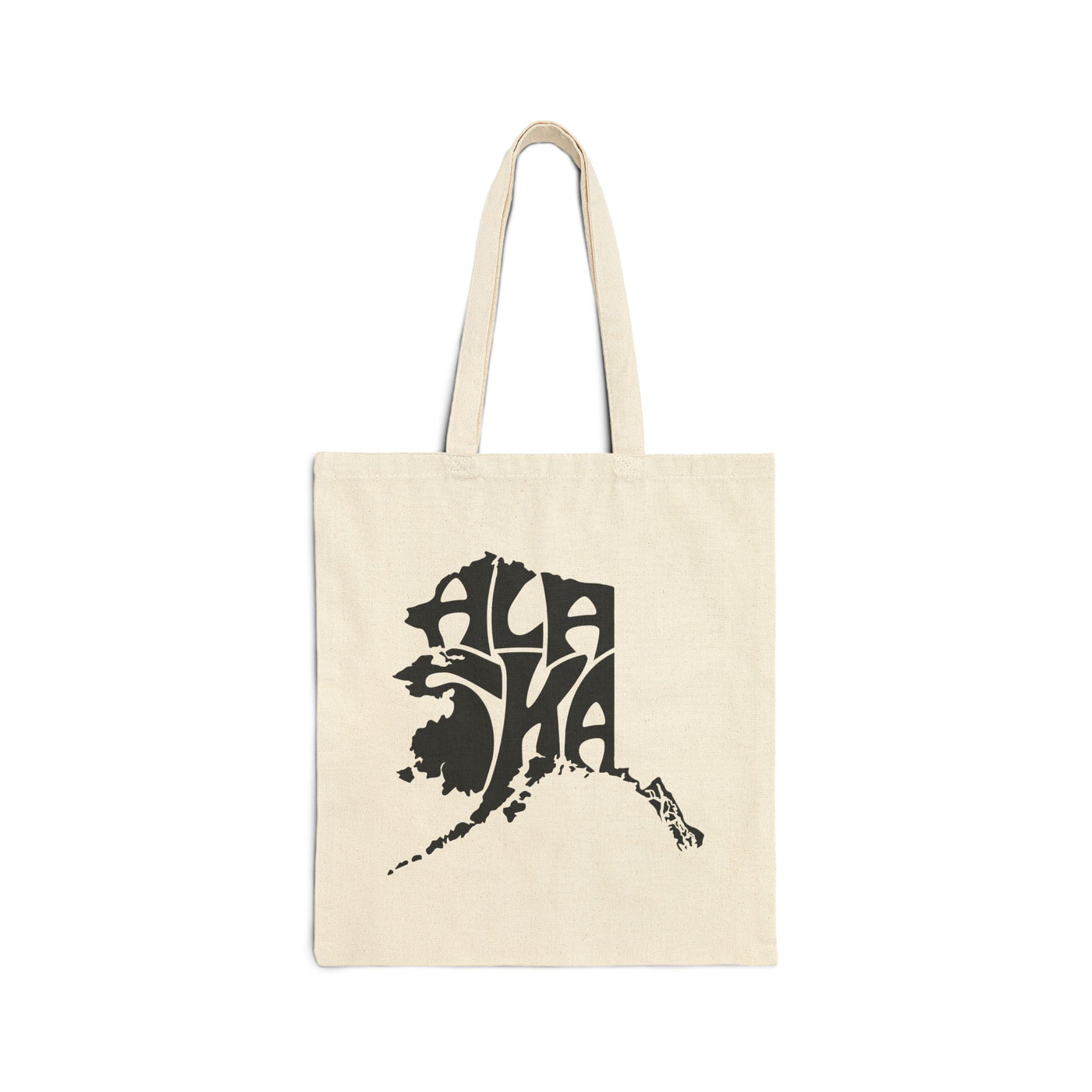 Alaska State Shape Tote Bag Natural / 15" x 16" - The Northwest Store