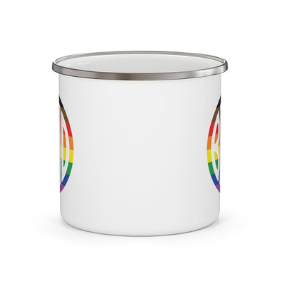 Bend Oregon Rainbow Enamel Campfire Mug