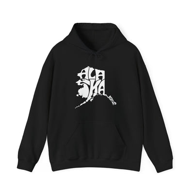 Alaska State Shape Hooded Sweatshirt Black / S - The Northwest Store