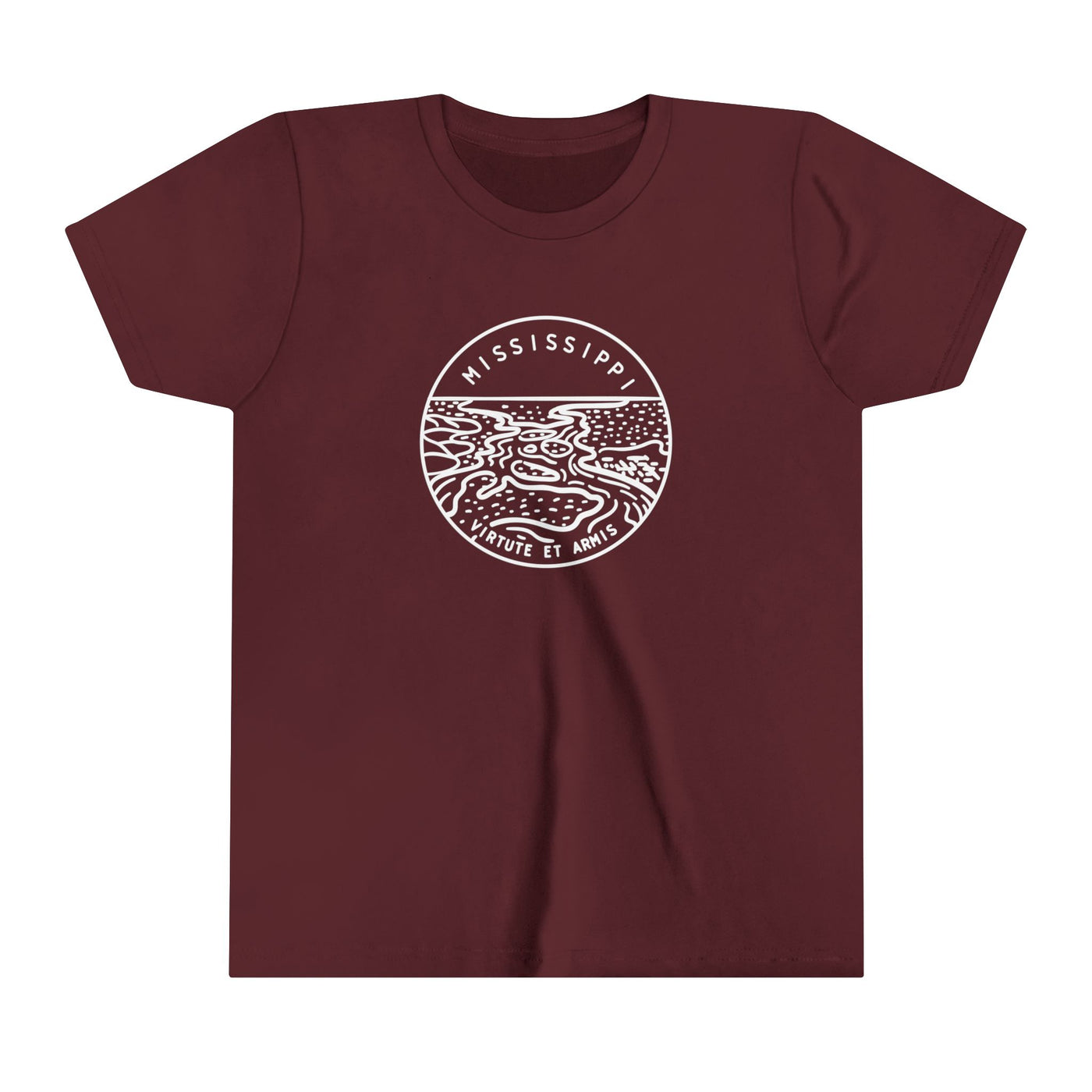 Mississippi State Motto Kids T-Shirt Maroon / S - The Northwest Store