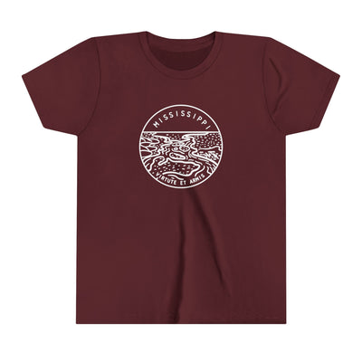 Mississippi State Motto Kids T-Shirt Maroon / S - The Northwest Store