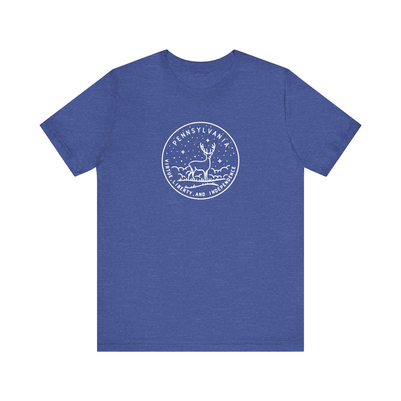 Pennsylvania State Motto Unisex T-Shirt XS / Heather True Royal - The Northwest Store