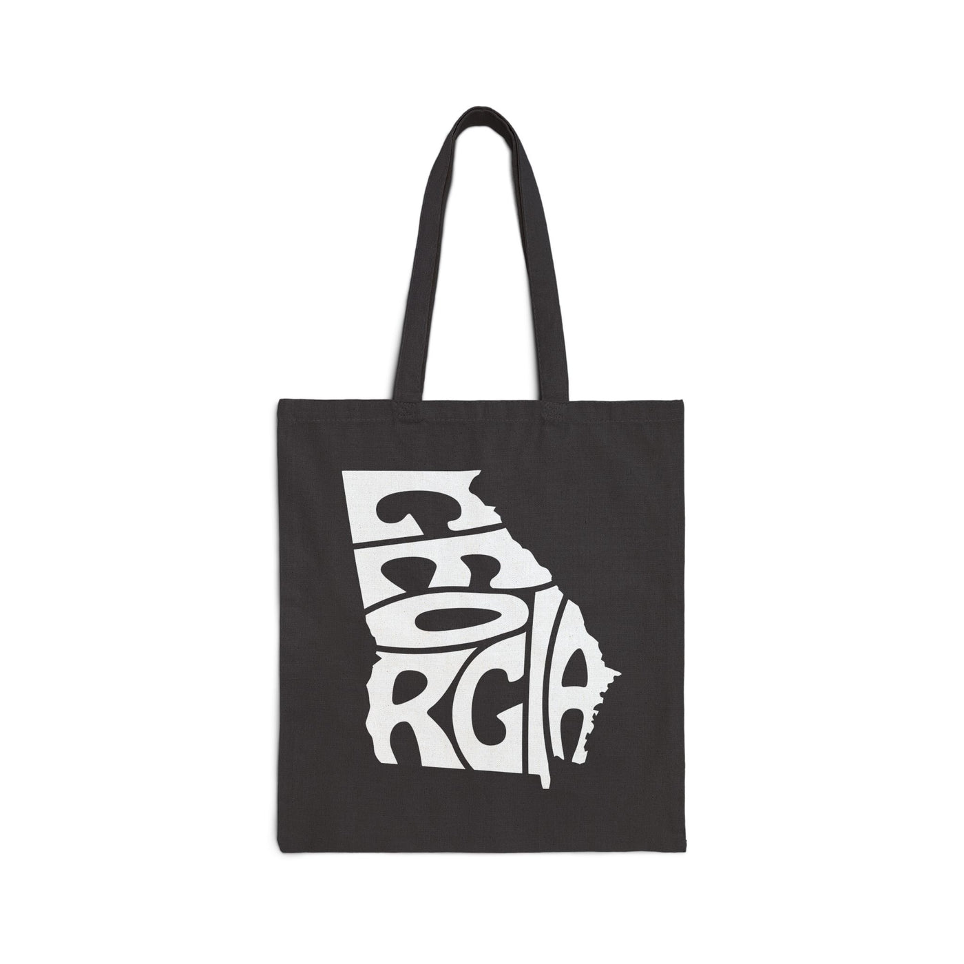 Georgia State Shape Tote Bag Black / 15" x 16" - The Northwest Store