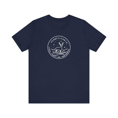 Pennsylvania State Motto Unisex T-Shirt XS / Navy - The Northwest Store