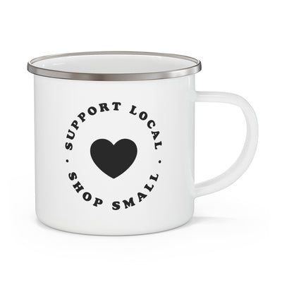 Support Local Shop Small Enamel Camping Mug