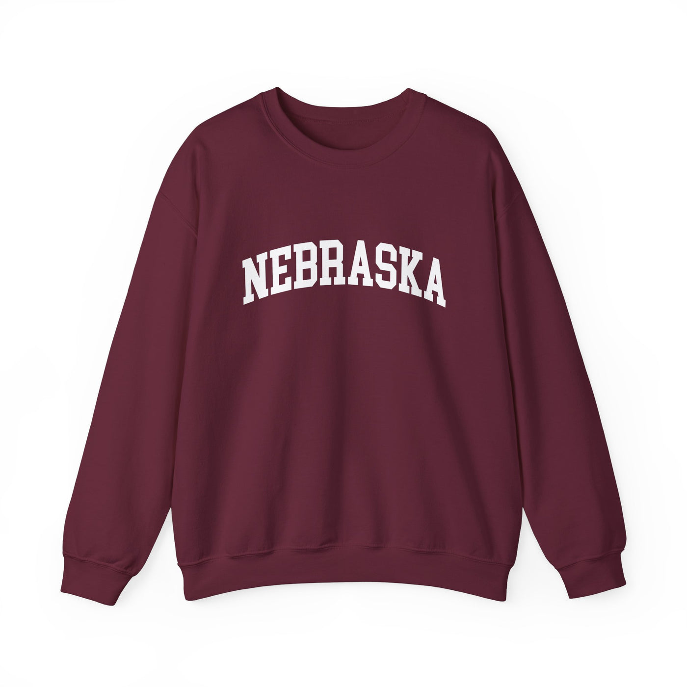 Nebraska Varsity Crewneck Sweatshirt S / Maroon - The Northwest Store