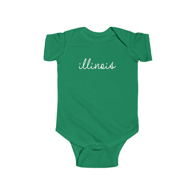 Illinois Script Baby Bodysuit Kelly / NB (0-3M) - The Northwest Store