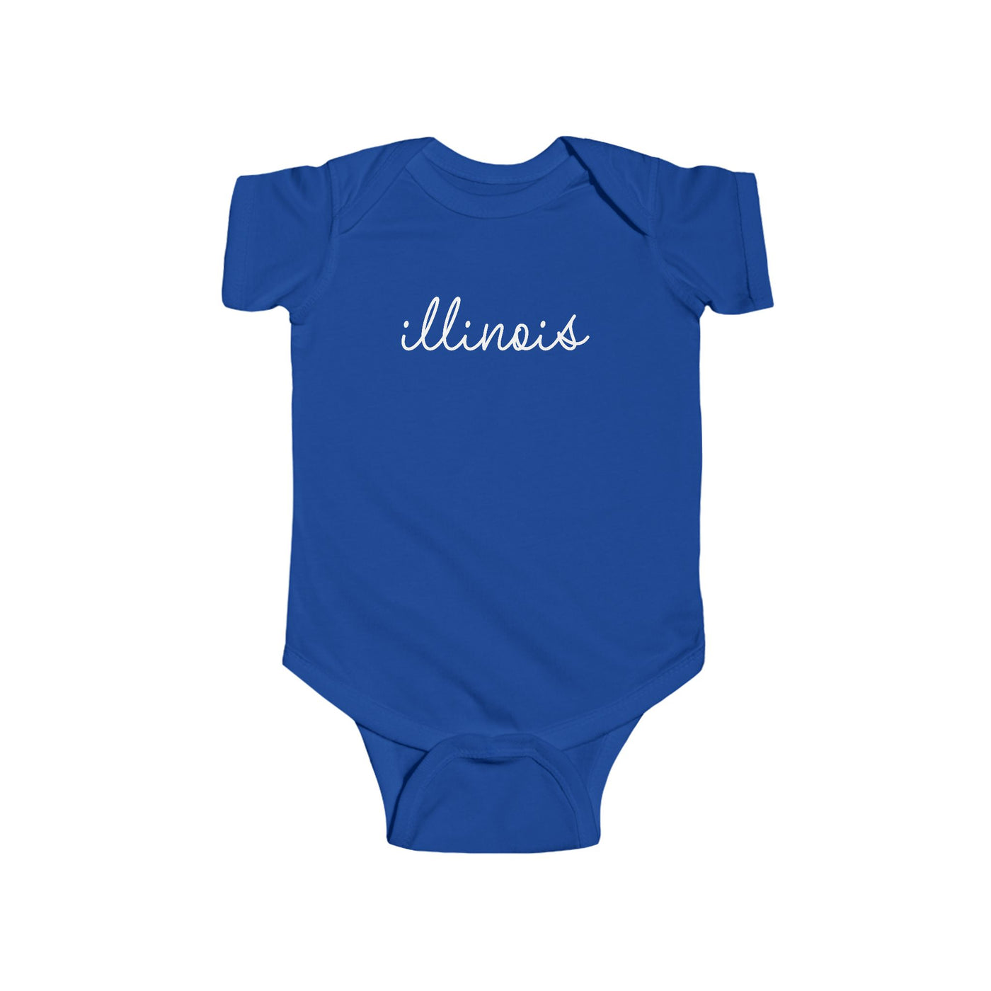 Illinois Script Baby Bodysuit Royal / NB (0-3M) - The Northwest Store