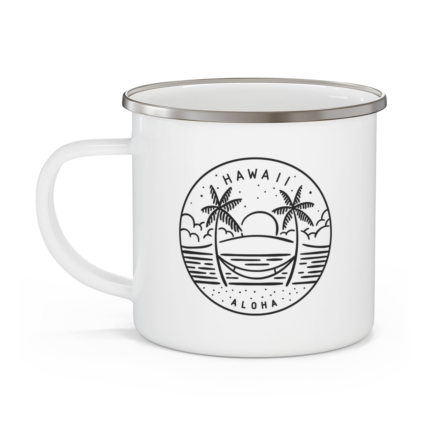Hawaii State Motto Enamel Camping Mug