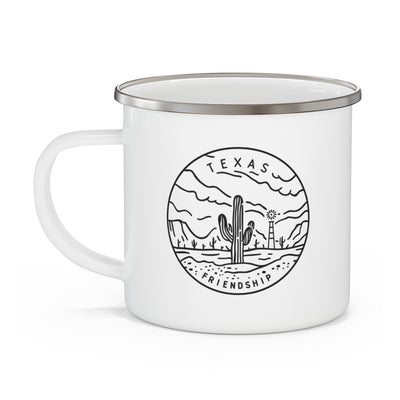 Texas State Motto Enamel Camping Mug