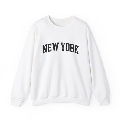 New York Varsity Crewneck Sweatshirt S / White - The Northwest Store