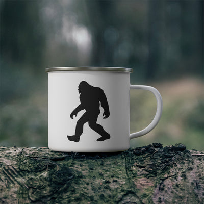 Sasquatch Enamel Camping Mug