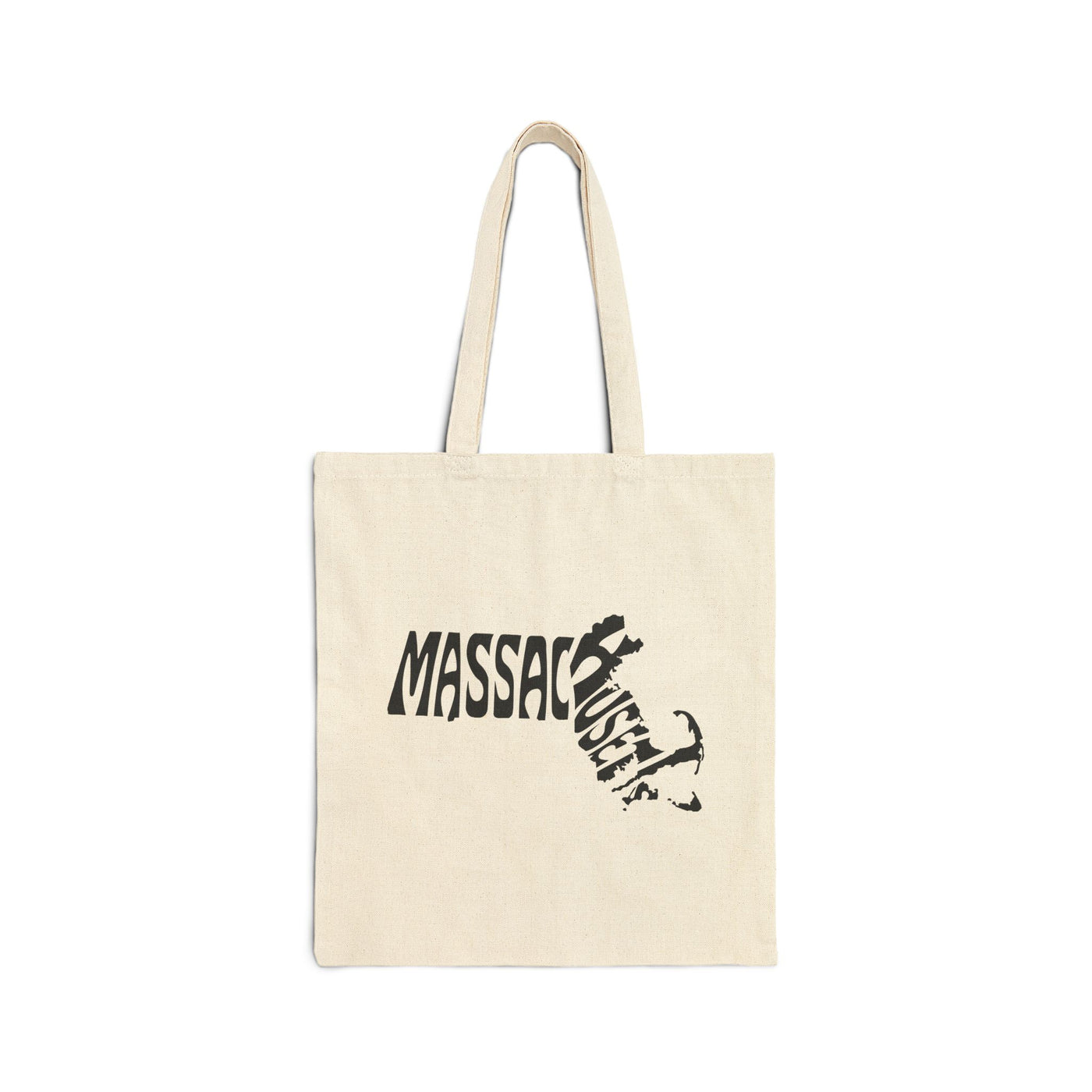 Massachusetts State Shape Tote Bag Natural / 15" x 16" - The Northwest Store