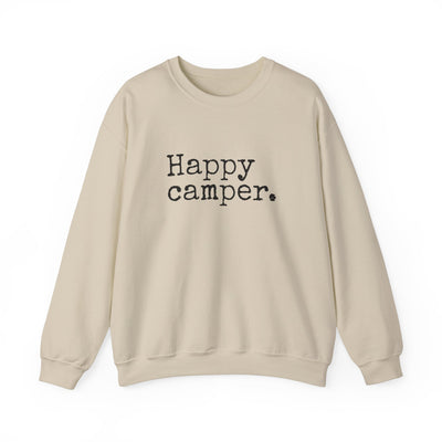 Happy Camper Crewneck Sweatshirt S / Sand - The Northwest Store